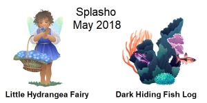 Little Hydrangea Fairy and Dark Hiding Fish Log